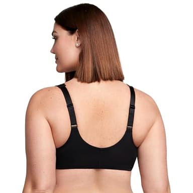 Full Figure Plus Size Wonderwire Front-Closure Stretch Lace Bra Underwire #9245 Black - Image 8