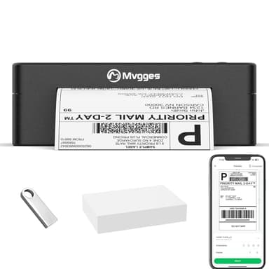 Mvgges Shipping Label Printer Bluetooth, 4X6 Thermal Label Printer for Shipping Packages, Support Windows, Mac, iOS, Android, Used for Amazon, Ebay, UPS, USPS, Shopify - Image 1