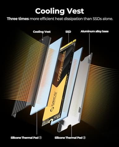 ORICO 2TB NVMe SSD PCIe 4.0- Up to 7000MB/s, M.2 SSD 2280 PCIe 4.0X4 Internal Solid State Drive, Fast Heat Dissipation, Compatible with macOS Windows for Gamers and Creators-O7000 (2TB) - Image 4