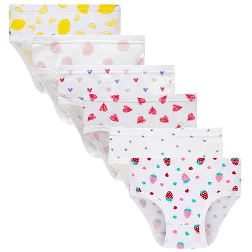Family Feeling Soft Cotton Panties Big Girls White Underwear (Pack of 6) Size 8 - Image 1