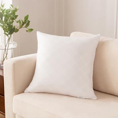 Oubonun 20x20 Throw Pillows Inserts Pack of 2, Decorative White Square Pillow Inserts, Premium Fluffy Pillow Insert Pair for Sofa Couch Living Room - Image 9