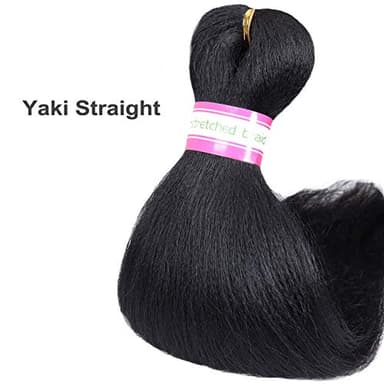 Pre Stretched Braiding Hair Extensions Black 12 Inch 8 Packs Kids Girls Braiding Hair Natural Easy Braid Hot Water Setting Professional Soft Synthetic Yaki Straight Texture (#1B) - Image 6