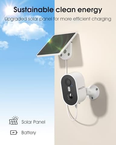 ARCCTV Security Camera Wireless Outdoor, 4MP Recharge Battery Powered WiFi Camera with Solar Panel, Motion Detection, Color Night Vision, 2-Way-Audio, 2.4G/5G Dual Band WiFi (2 Pack) - Image 2