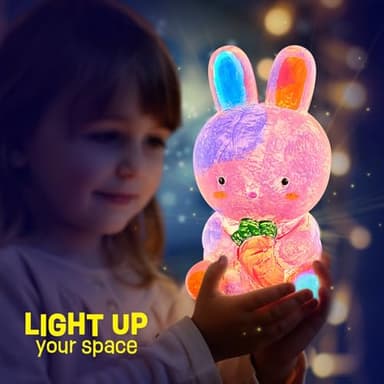 Paint Your Own Bunny Lamp Kit, Art Supplies Painting Kits for Kids, Arts and Crafts for Kids Ages 8-12, Bunny Toys Girls Boys Halloween Birthday Christmas Gifts Ages 3 4 5 6 7 8 9 10 11 12+ - Image 5