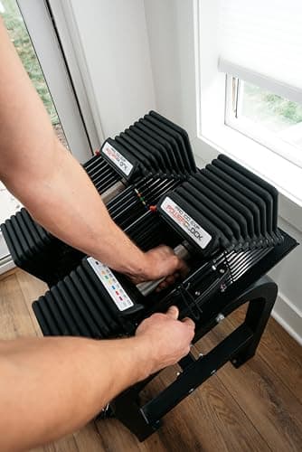 PowerBlock Pro 100 Adjustable Dumbbell, Sold As A Single Unit 5-100 lb Dumbbell – Durable Steel Build, Innovative Workout Equipment, Strength Training - Image 6