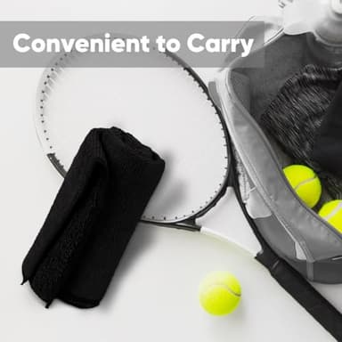 HOMEXCEL Black Washcloths 24 Pack, Highly Absorbent and Soft Microfiber Face Towel, Makeup Remover Towels, Multi-Purpose Wash Cloths for Bathroom, Hotel, Spa, Gym, and Kitchen, 12x12 Inch - Image 7