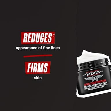Kiehl's Age Defender Cream Moisturizer, Firming & Lifting Anti-Aging Treatment for Men, Gently Exfoliates, Minimizes Look of Fine Lines & Wrinkles, with Capryloyl Salicylic Acid & Caffeine - 2.5 fl oz - Image 4