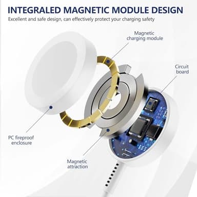 Susnwere Fast Charger for Apple Watch Chargers with 20w Charger Block,USB C Magnetic for i-Watch Fast Charging Cable for Watch Series SE/8/7/6/5/4/3/2/1 Includes 38mm 40mm 42mm 44mm 45mm Size - Image 2