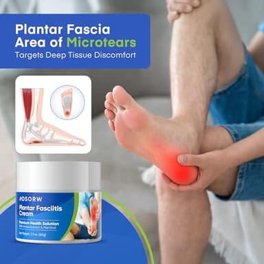 AOSORW Plantar Fasciitis Relief Cream - Natural Herbal Formula for Foot, Heel Spur, Ankle, Leg & Hand Discomfort - Premium Health Care Products - 60g / 2.1 Oz - Image 2