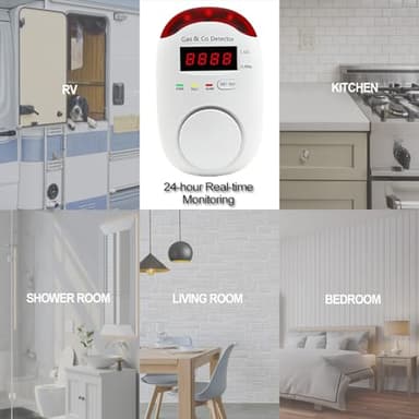 2-in-1Natural Gas Leak Detector & Carbon Monoxide Detectors Plug in,Dual Sensor Gas Leak Detector & Carbon Monoxide Alarm,CO Detector Alarm & Propane, Methane, Explosive Gas Detector for Home,RV - Image 7
