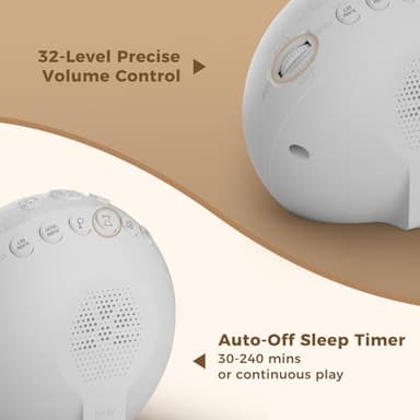 Sound Machine Alarm Clock for Bedroom: Dimmable Clock with Bluetooth Speaker - White Noise Machine for Baby Adults Kids Sleeping - Frost White - Image 8