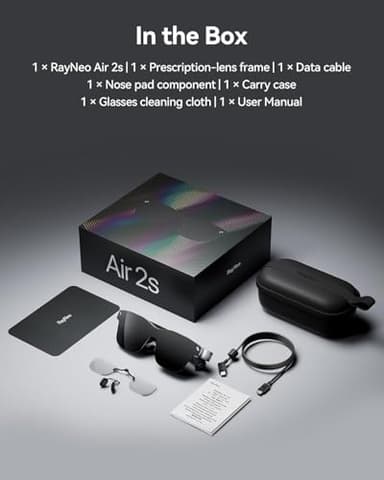 RayNeo Air 2s XR Glasses - AR Glasses, 201" 120Hz 5000 Nits FHD OLED Display, Video Display Glasses Compatible with iPhone 16,15/Android/Switch/PS5/SteamDeck, 2024 Model - Image 9