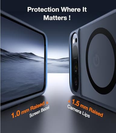 TORRAS Magnetic & Stand for Google Pixel 9 Pro XL Case, Fit for MagSafe, 12FT Mil-Grade Drop Protection, Slim Fit for Google Pixel 9 Pro XL Phone Case with Built-in Kickstand, Translucent Matte Black - Image 5