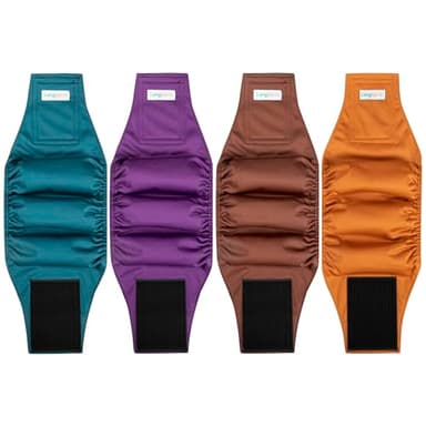 Male Dogs Diapers Belly Bands(4Pack), Washable Reusable Male Boy Doggy Wraps Panties for Doggie Puppy Pooping Potty Training Incontinence Marking Pañal para Perro X-Large - Image 1