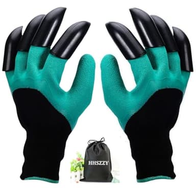 HHSZZY Gardening Gloves with Claws, Waterproof, Breathable, for Digging Planting, Puncture Resistant, Best Gifts for Women. (Green) - Image 1