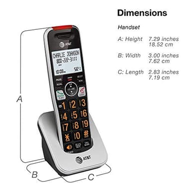 AT&T BL102-4 DECT 6.0 4-Handset Cordless Phone for Home with Answering Machine, Call Blocking, Caller ID Announcer, Audio Assist, Intercom, and Unsurpassed Range, Silver/Black - Image 12