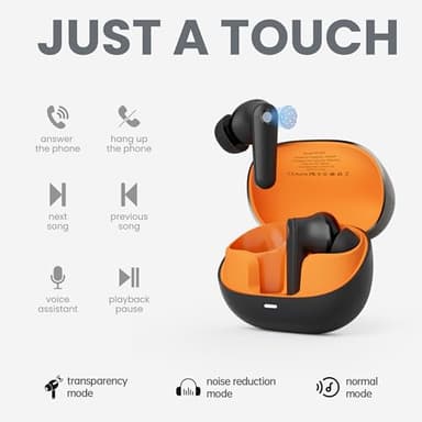 BADENBURG Airbeat 1 ANC Noise Cancelling True Wireless Earbuds with mic, Enhanced Bass Bluetooth 5.3 in-Ear Headphones with High Power Titanium Drivers, 48H Playtime, ENC for Crystal Clear Call White - Image 7