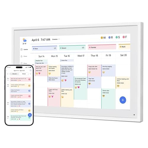 Dragon Touch 15.6" Digital Calendar Chore Chart – 1080P Full HD Interactive Touchscreen, Smart Family Planner, Hearth Display Digital Calendar Wall & Desk Mountable for Seamless Scheduling - Image 1