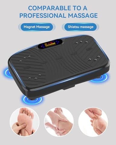 Vibration Plate Exercise Machine, Vibration Plate Platform for Lymphatic Drainage, 200 Adjustable Speeds Power Shaping Vibrating Plate Helps Weight Loss, Shaping, Max Weight 450 Lbs(Black) - Image 4