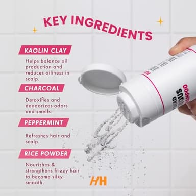 Handmade Heroes Non Aerosol Dry Shampoo Powder 1.8oz 100% Natural & Vegan Volumizing Powder For Dark Hair & Brunette Hair - Image 3