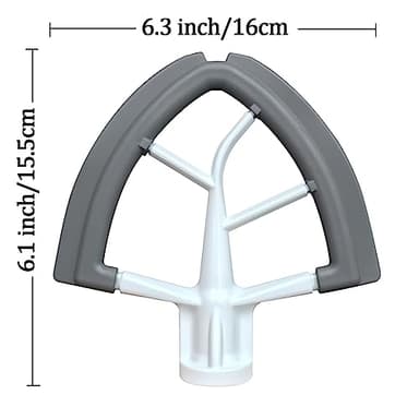 Flex Edge Beater For Kitchenaid Mixer Accessory,Kitchen Aid Attachments For Mixer,Fits Tilt-Head Stand Mixer Bowls For 4.5-5 Quart Bowls,Beater With Silicone Edges,Grey - Image 3