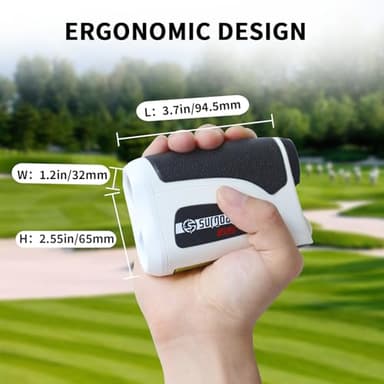 Golf Rangefinder Rechargeable Laser Distance Finder with Flag Lock, Slope Mode, Side LCD, 6X Magnification, USB-C, for Yardage & Club Selection 800-1200Yds - Image 4