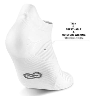 Compression Running Socks for Men and Women (6 Pairs), Ankle Socks with Arch Support, Athletic Low Cut socks for Cycling, Golf - Image 4