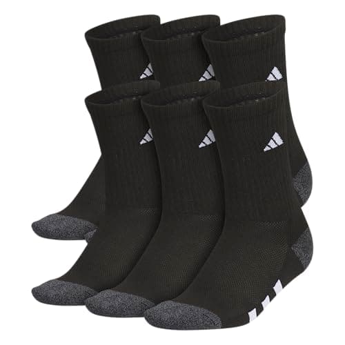 adidas Unisex Kids Crew Socks for Boys and Girls Youth (6-Pack) Athletic Cushioned and Comfortable, Tall Mid-Calf - Image 1