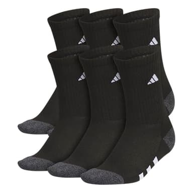 adidas Unisex Kids Crew Socks for Boys and Girls Youth (6-Pack) Athletic Cushioned and Comfortable, Tall Mid-Calf - Image 1