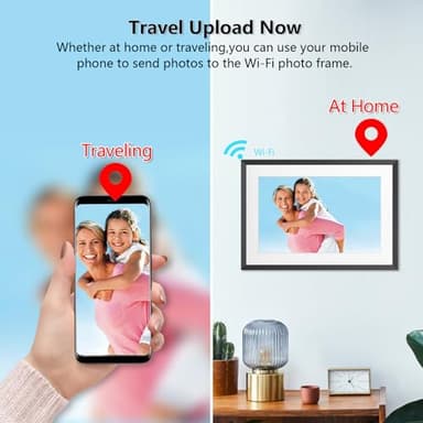 10.1" WiFi Digital Picture Frame YENOCK 32GB Smart Photo Frame IPS LCD Touch Screen Auto-Rotation Share Photos/Videos Instantly via Free APP,Mother's Day/Father's Day/Birthday/Christmas - Image 7
