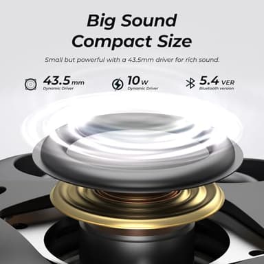 TOZO PE1 Portable Bluetooth Speakers with Adjustable Carabiner, Mini Bluetooth Wireless Shower Speaker with IPX8 Waterproof, 32H Playtime Punchy Bass Audio Speaker for Home, Outdoor and Travel, Black - Image 2