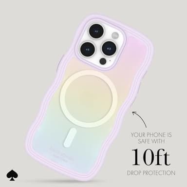 kate spade new york iPhone 15 Pro Case, Compatible with MagSafe - Wavy Iridescent - Image 3