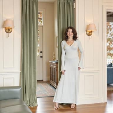 Lazzzy Velvet Curtains Sage Green Thermal Insulated Drapes for Bedroom Living Room Blackout Privacy Home Decor Rod Pocket 84 Inch Length 2 Panels, Olive Sage, W62 x L84 - Image 7