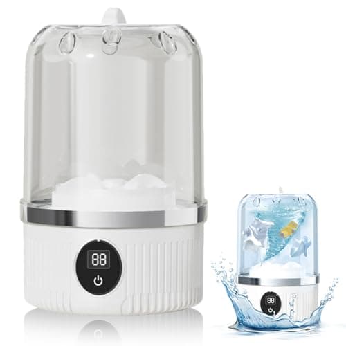 Portable Automatic Mini Washing Machine, 2025 New Portable Rechargeable Mini Ultrasonic Washing Machine for Underwear, Compact Travel Laundry for Apartment, Dorm, RV, Camping, White (White) - Image 1
