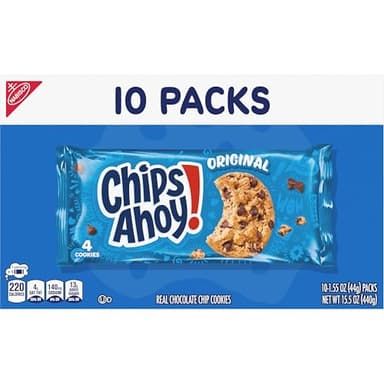 CHIPS AHOY! Original Chocolate Chip Cookies, 40 Snack Packs (4 Cookies Per Pack, 4 Boxes) - Image 20