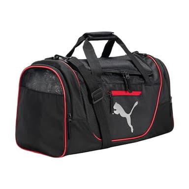 PUMA Evercat Contender Duffel Bag, One Size, Black/Red - Image 2