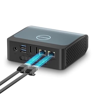 BOSGAME Mini PC E1, Intel Alder Lake-N100 Mini Computers, 16GB DDR4 512GB SSD, Dual 2.5G LAN Ports, USB-C& Dual HDMI Supports Triple Display - Image 1