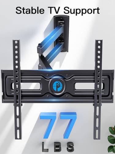 Pipishell Full Motion TV Wall Mount for Most 26-60 inch Flat & Curved TVs up to 77 lbs, Adjustable Bracket Height, Single Articulating Arm, Extension, Max VESA 400x400mm, PIMF9 - Image 3