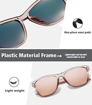 MEETSUN Polarized Sunglasses for Women Men Trendy Classic Designer Retro Driving Sun Glasses 100% UV Protection - Coffee Frame/Gold Mirrored Lens - Image 5