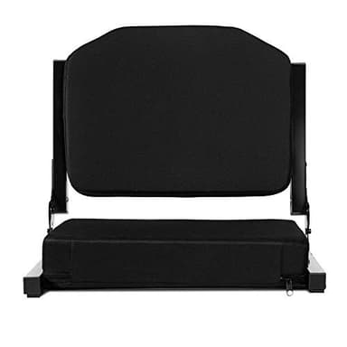 Jauntis Stadium Seats for Bleachers with Ultra Padded Comfy Foam Cushion, Wide Portable Stadium Chairs with Back Support and Shoulder Strap, 1 Pack, Black - Image 7