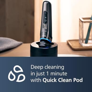 Philips Norelco Shaver Series 9000, Wet and Dry Electric Shaver, with Lift & Cut Shaving System and SenseIQ Technology, Pop-up Trimmer, Cleaning Pod, Charging Stand and Travel Case, Model S9987/85 - Image 7
