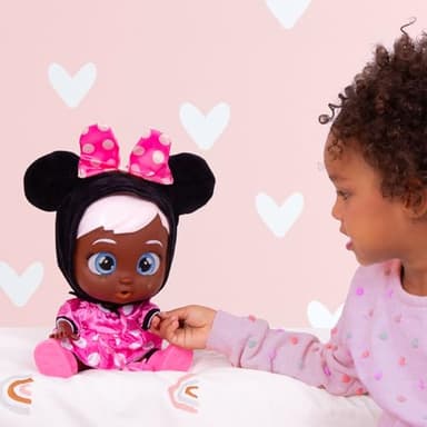Cry Babies Disney Nurturing Baby Doll Inspired by Minnie Mouse, Dressed Up in The Iconic Pink Dress and Cries Real Tears for Kids Age 18 Months and Up - Image 6