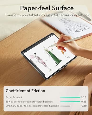 ESR Paper-Feel Magnetic Screen Protector for iPad A16 11th/10th Generation (11 Inch/10.9, 2025/2022), Write and Draw Like on Paper, Detachable and Reusable, Compatible with Tempered Film, Anti-Glare - Image 5