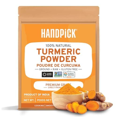 HANDPICK, Turmeric Powder with Curcumin (397g/14oz) Lab Tested for Heavy Metal | Gluten Free | Made from Turmeric Root | Raw Turmeric Powdered from India - Image 1