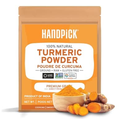 HANDPICK, Turmeric Powder with Curcumin (397g/14oz) Lab Tested for Heavy Metal | Gluten Free | Made from Turmeric Root | Raw Turmeric Powdered from India - Image 1