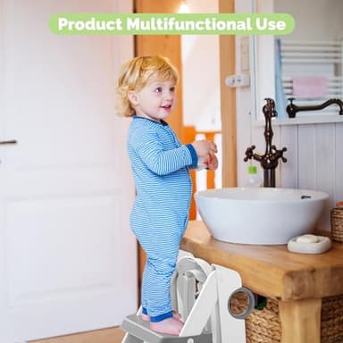 COOSEYA Toilet Seat, Potty Training Seat for Toddler, Upgraded 2-in-1 Potty Toilet Training for Boys and Girls,Waterproof Cushioned Mat with Non-Slip Step Stool - Image 6