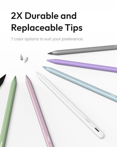 Metapen Pencil A8 for Apple iPad 2018-2025, (2X Faster Charge), Tilt Sensitivity, Pixel Precision, Stylus Pen for iPad 11/10/9/8/7/6th Gen, Pro 12.9/11/13-inch M4, Air 3/4/5/M2/M3, Mini 5/6th, Black - Image 5
