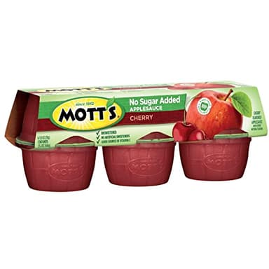 Mott's No Sugar Added Cherry Applesauce, 3.9 Oz Cups, 72 Count (12 Packs Of 6), Good Source Of Vitamin C, No Artificial Flavors - Image 11