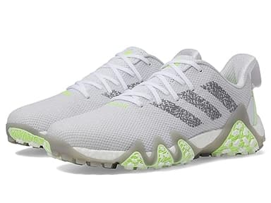 adidas Men's CodeChaos 22 Spikeless Golf Shoes, Footwear White/Grey Three/Lucid Lemon, 8 - Image 2
