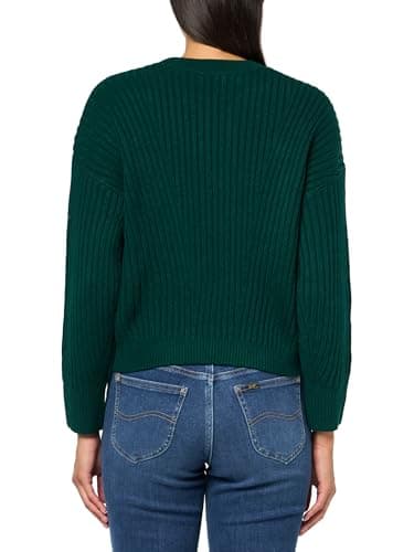 Tommy Hilfiger Womens Solid Crewneck Casual Sweater, Forest, XX-Large - Image 2